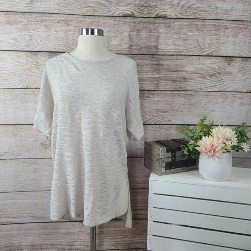J Jill Pure Jill Textured Short‎ Sleeve Top Medium